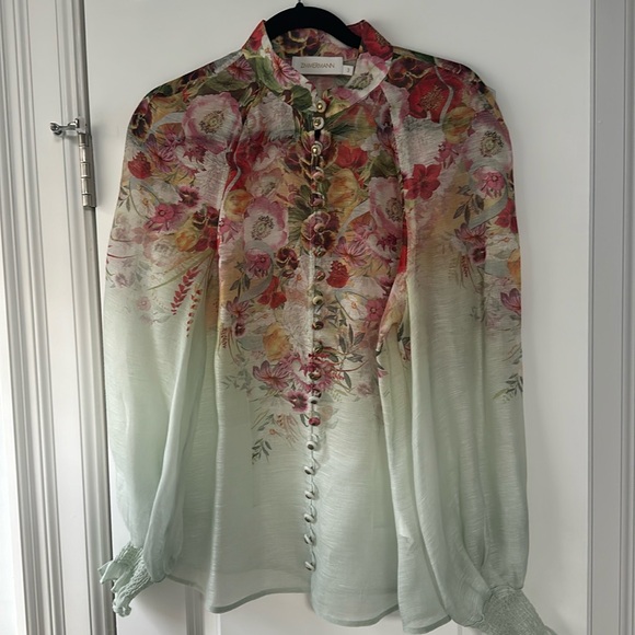 Zimmermann floral button down top size 3 - Picture 1 of 7